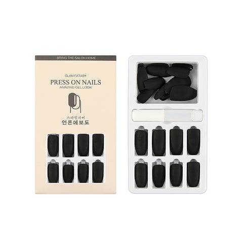 N44 New lady frosted false nails 24pcs/box with jel glue