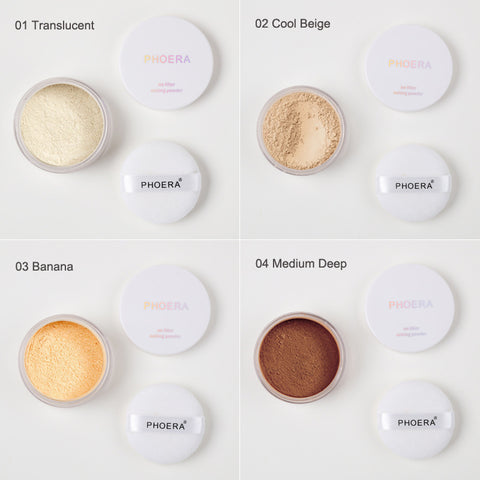 PHOERA Translucent Makeup Setting Matte Face Powder Puff