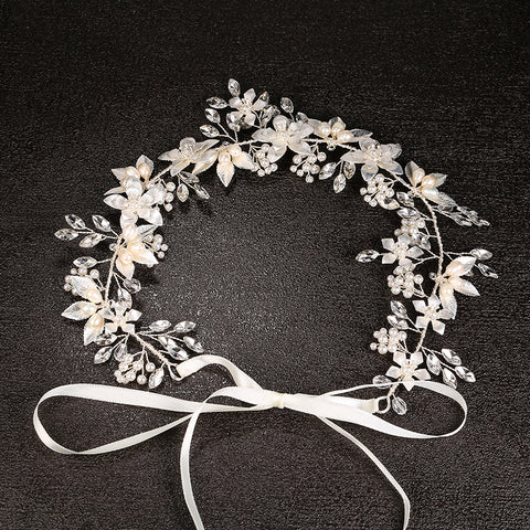 K16 Flower Clip Earrings Silver Ceramic Flower Accessory