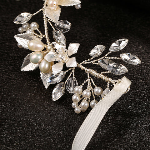 K16 Flower Clip Earrings Silver Ceramic Flower Accessory