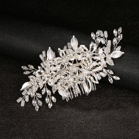 K19 Bridal headdress hair comb golden flowers leaves headdress accessories