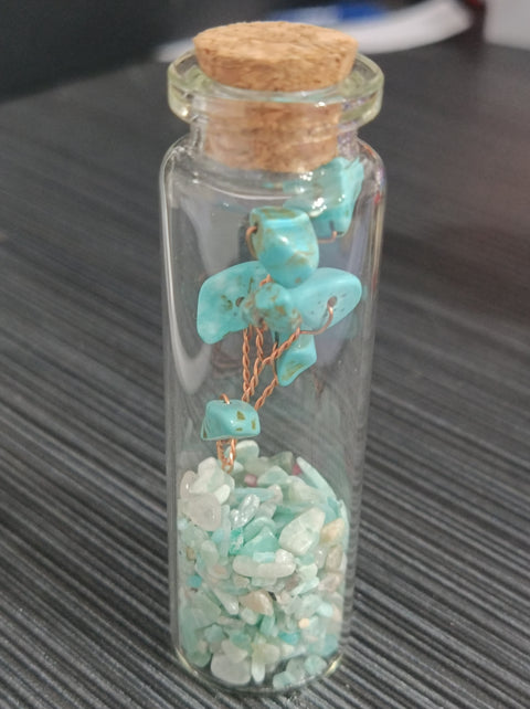 S1 Crystal rubble rafting bottle Handicrafts wooden stopper wishing glass bottle