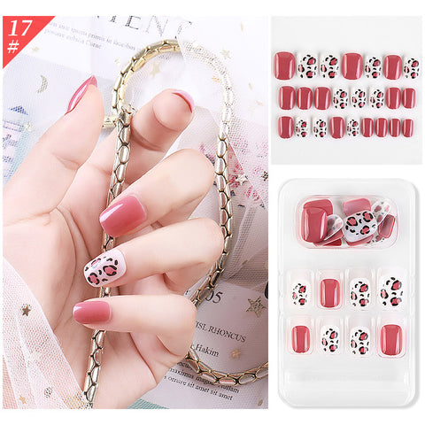 N74  long ballet false wearable nail plates 24pcs/box with jel glue