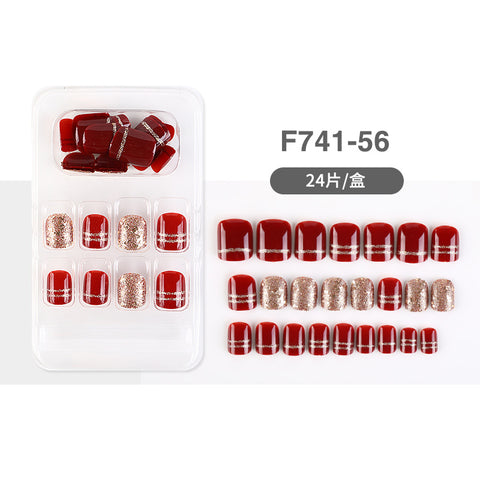 N71 European and American style long coffin false nail 24pcs/box with jel glue