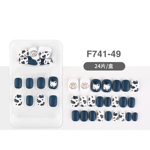 N71 European and American style long coffin false nail 24pcs/box with jel glue