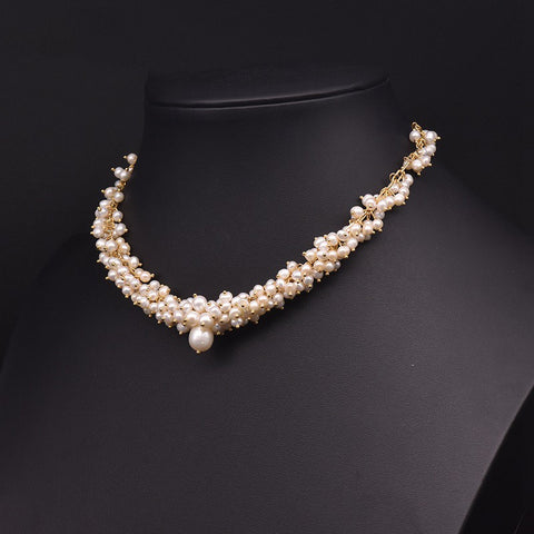 natural freshwater pearl necklace women's collarbone chain