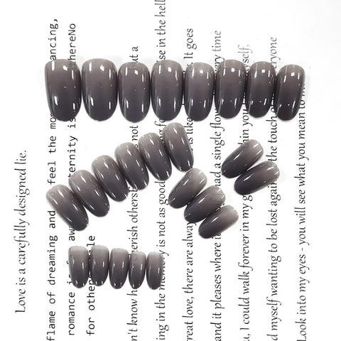 N67 Ultra-thin boxed new design false nail 24pcs/box with jelly glue