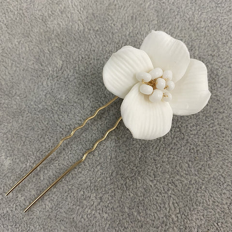 K25 New fashion Handmade Ceramic Flower Hairpin