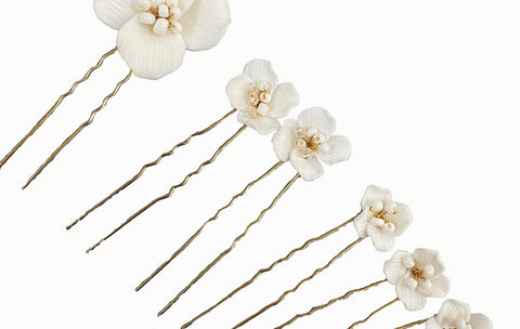 K25 New fashion Handmade Ceramic Flower Hairpin