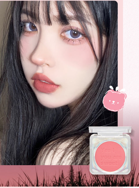 Vitality girl blush orange peach milk tea fine flash matte natural nude makeup