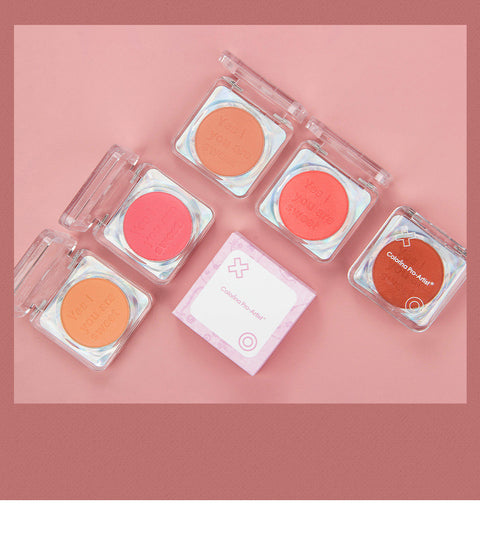 Vitality girl blush orange peach milk tea fine flash matte natural nude makeup