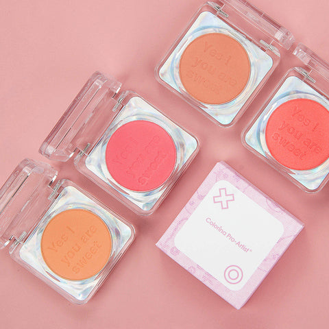 Vitality girl blush orange peach milk tea fine flash matte natural nude makeup