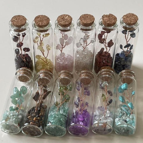 S1 Crystal rubble rafting bottle Handicrafts wooden stopper wishing glass bottle