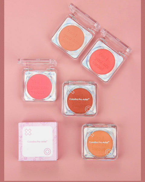 Vitality girl blush orange peach milk tea fine flash matte natural nude makeup