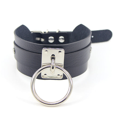 New fashion PU leather silver single neckband Inpluser