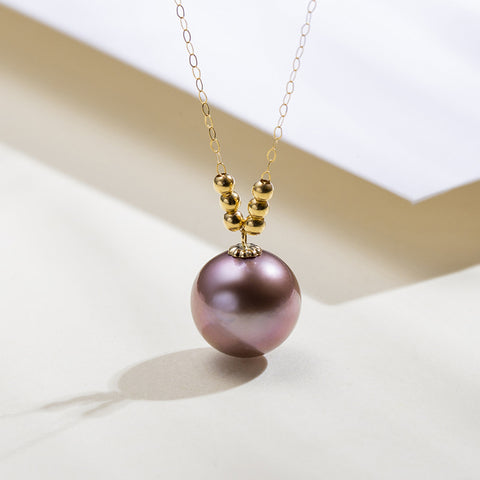 women's natural freshwater pearl necklace luxury ruili pearl pendant