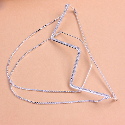 Luxury Rhinestone Fringe Eyeglass Frame Facial Ornament