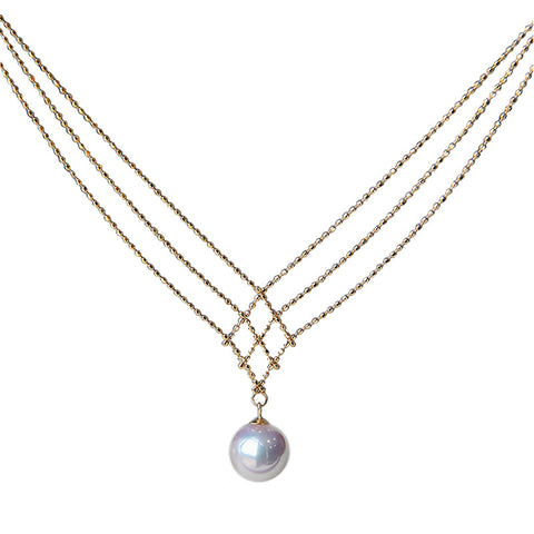 women's natural freshwater pearl necklace luxury ruili pearl pendant