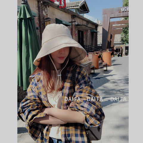 women's spring and summer sunscreen hat