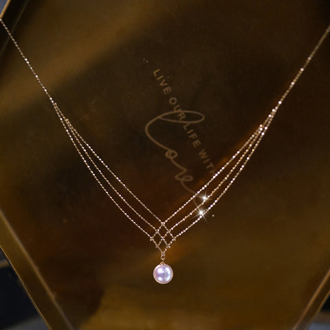 women's natural freshwater pearl necklace luxury ruili pearl pendant