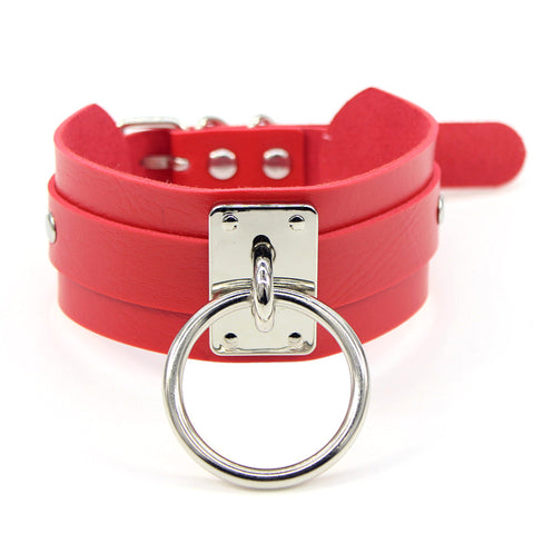 New fashion PU leather silver single neckband Inpluser