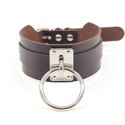 New fashion PU leather silver single neckband Inpluser