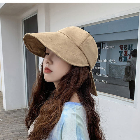 Rear bow tie big fisherman hat summer sun protection and UV protection