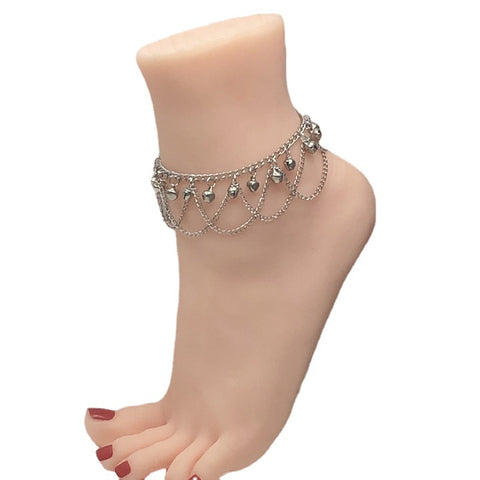 Personality fashion bell wave tassel bell ladies anklet