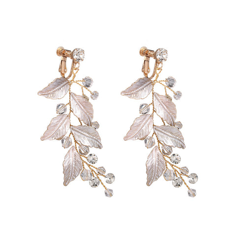 K05 Leaf  Wedding Bridal Hair Accessories Earrings