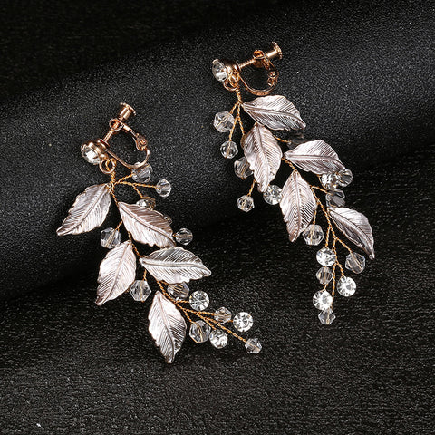 K05 Leaf  Wedding Bridal Hair Accessories Earrings