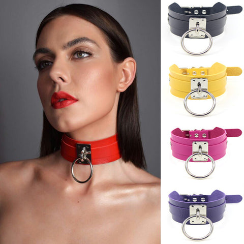 New fashion PU leather silver single neckband Inpluser