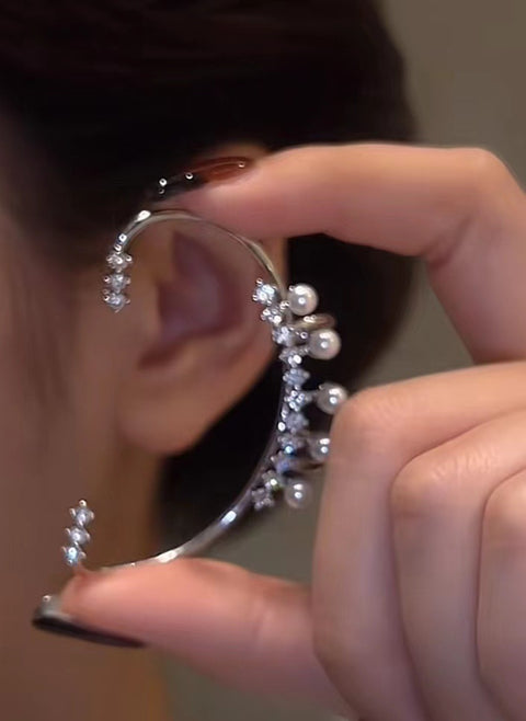 New flash diamond ear clip women's light luxury exquisite niche design