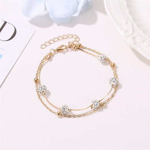 Simple Fashion Double Layer Anklet
