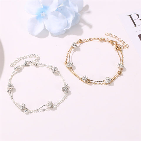 Simple Fashion Double Layer Anklet