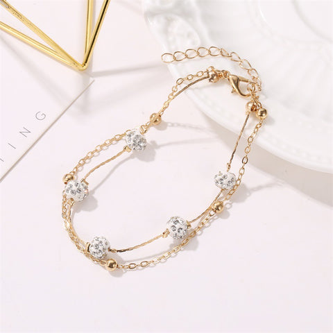 Simple Fashion Double Layer Anklet
