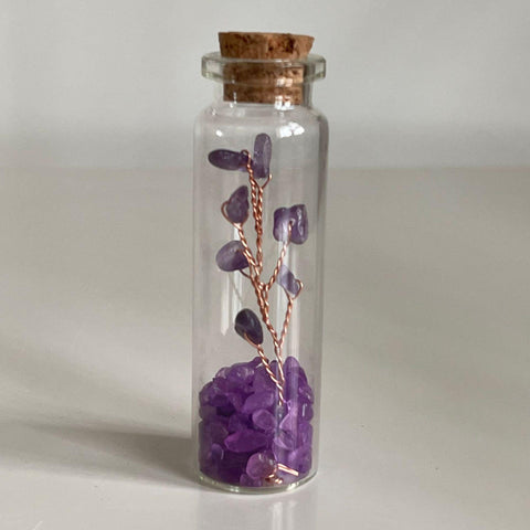 S1 Crystal rubble rafting bottle Handicrafts wooden stopper wishing glass bottle