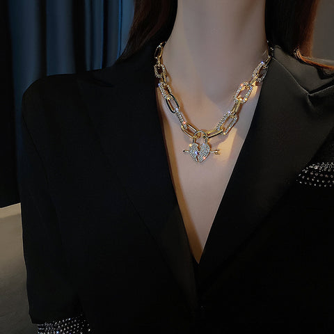 Love necklace women's clavicle chain light luxury niche design