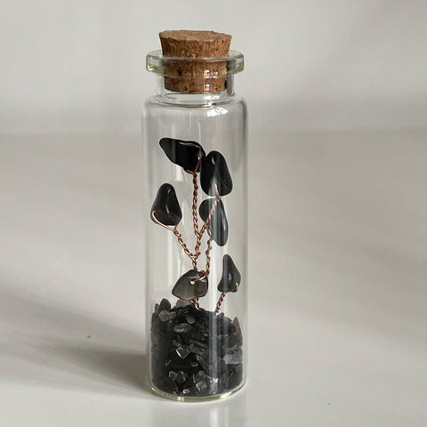 S1 Crystal rubble rafting bottle Handicrafts wooden stopper wishing glass bottle