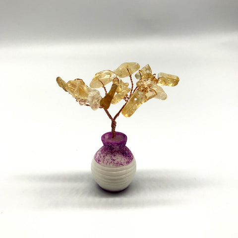 S5 Resin base natural crystal tree simple popular stalls small ornaments