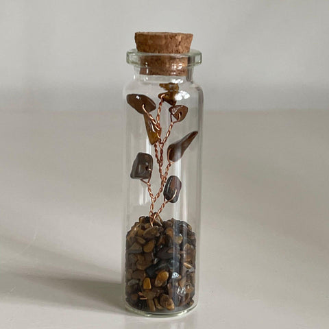 S1 Crystal rubble rafting bottle Handicrafts wooden stopper wishing glass bottle