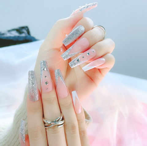 N03 French ballet removable false nails accessories 24pcs/box with jelly glue