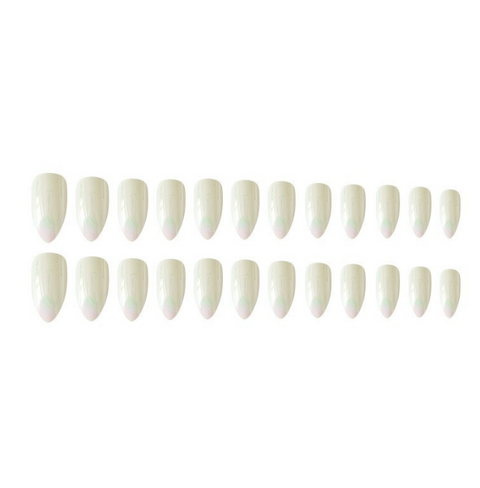 N21 Mirror-likedetachable long pointed false nails 24pcs/box with jel glue