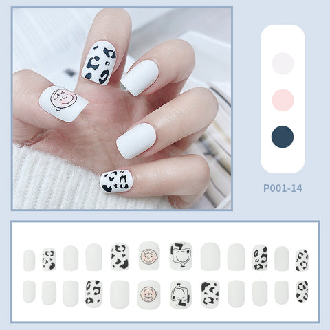 N60 New Wearable Nail Sticker False Nail 24pcs/box with jel glue