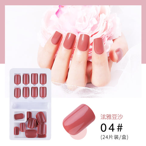 N58 Manicure wearable plate false nail 24pcs/box with jel glue