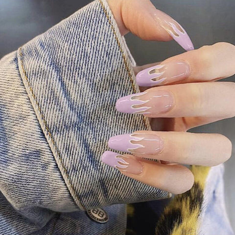 N49 Fashion lady's removable waterproof false nail 24pcs/box with jel glue