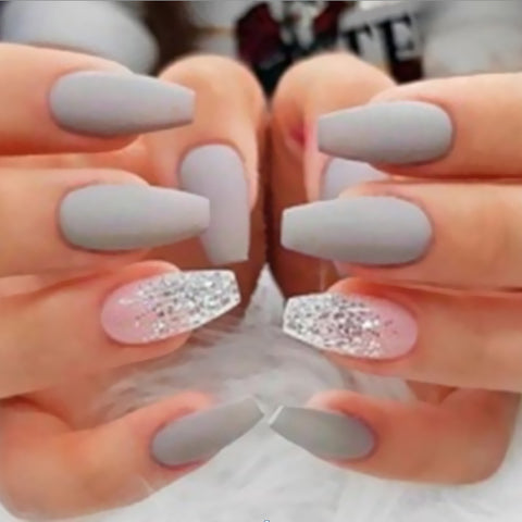 N55 hot sale ladies detachable waterproof false nail 24pcs/box with jel glue