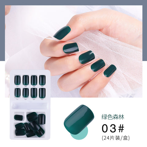 N58 Manicure wearable plate false nail 24pcs/box with jel glue