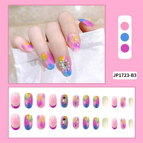 N66 Hot sale ultra-thin waterproof false nails 24pcs/box with jel glue