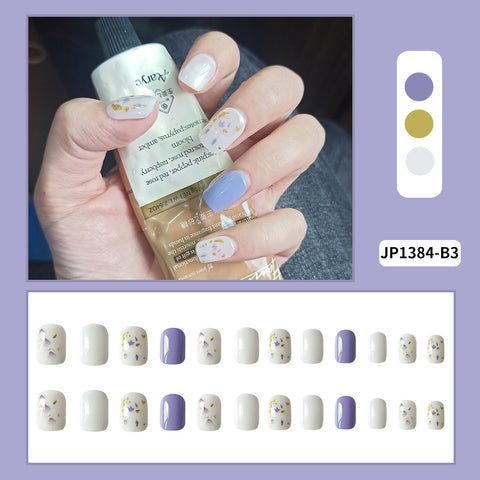 N55 hot sale ladies detachable waterproof false nail 24pcs/box with jel glue