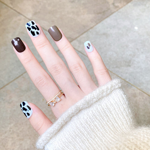 N55 hot sale ladies detachable waterproof false nail 24pcs/box with jel glue